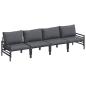 Preview: Garten-Sofa-Set 4 pcs Anthrazit Stahl