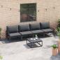 Preview: Garten-Sofa-Set 4 pcs Anthrazit Stahl