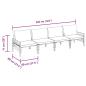 Preview: Garten-Sofa-Set 4 pcs Anthrazit Stahl