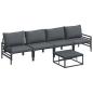 Preview: Garten-Sofa-Set 5 pcs Anthrazit Stahl