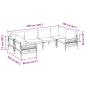 Preview: Garten-Sofa-Set 6 pcs Anthrazit Stahl