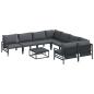 Preview: Garten-Sofa-Set 9 pcs Anthrazit Stahl