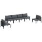 Preview: Garten-Sofa-Set 6 pcs Anthrazit Stahl