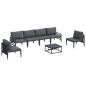 Preview: Garten-Sofa-Set 7 pcs Anthrazit Stahl