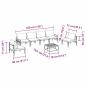 Preview: Gartensofa-set 7 Stk. Schwarz Stahl