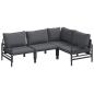 Preview: Garten-Sofa-Set 4 pcs Anthrazit Stahl