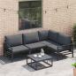 Preview: Garten-Sofa-Set 4 pcs Anthrazit Stahl