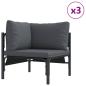 Preview: ARDEBO.de - Garten-Sofa-Set 6 pcs Anthrazit Stahl