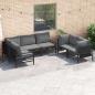 Preview: Garten-Sofa-Set 6 pcs Anthrazit Stahl