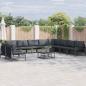 Preview: ARDEBO.de - Garten-Sofa-Set 10 pcs Anthrazit Stahl