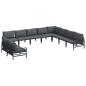 Preview: Garten-Sofa-Set 10 pcs Anthrazit Stahl