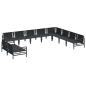 Preview: Garten-Sofa-Set 10 pcs Anthrazit Stahl