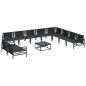Preview: ARDEBO.de - Garten-Sofa-Set 11 pcs Anthrazit Stahl
