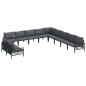 Preview: Garten-Sofa-Set 11 pcs Anthrazit Stahl
