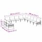 Preview: Garten-Sofa-Set 11 pcs Anthrazit Stahl