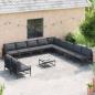 Preview: Garten-Sofa-Set 11 pcs Anthrazit Stahl