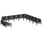 Preview: Garten-Sofa-Set 11 pcs Anthrazit Stahl