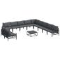 Preview: Garten-Sofa-Set 12 pcs Anthrazit Stahl