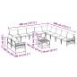Preview: Garten-Sofa-Set 12 pcs Anthrazit Stahl