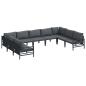 Preview: Garten-Sofa-Set 9 pcs Anthrazit Stahl
