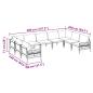 Preview: Garten-Sofa-Set 9 pcs Anthrazit Stahl