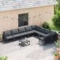 Preview: Garten-Sofa-Set 9 pcs Anthrazit Stahl