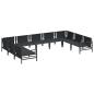 Preview: Garten-Sofa-Set 9 pcs Anthrazit Stahl