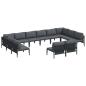 Preview: Garten-Sofa-Set 12 pcs Anthrazit Stahl