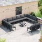 Preview: Garten-Sofa-Set 12 pcs Anthrazit Stahl