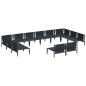 Preview: Garten-Sofa-Set 12 pcs Anthrazit Stahl