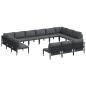 Preview: Garten-Sofa-Set 13 pcs Anthrazit Stahl
