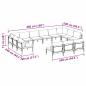 Preview: Gartensofa-set 13 Stk. Schwarz Stahl