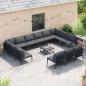 Preview: Garten-Sofa-Set 13 pcs Anthrazit Stahl