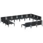 Preview: Garten-Sofa-Set 13 pcs Anthrazit Stahl