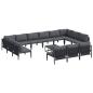 Preview: Garten-Sofa-Set 14 pcs Anthrazit Stahl