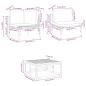 Preview: Gartensofa-set 14 Stk. Schwarz Stahl