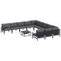 Preview: Garten-Sofa-Set 12 pcs Anthrazit Stahl