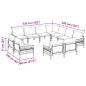 Preview: Garten-Sofa-Set 11 pcs Anthrazit Stahl