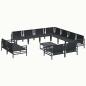 Preview: ARDEBO.de - Garten-Sofa-Set 12 pcs Anthrazit Stahl