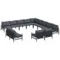 Preview: Garten-Sofa-Set 13 pcs Anthrazit Stahl