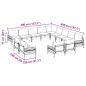 Preview: Gartensofa-set 13 Stk. Schwarz Stahl