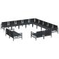 Preview: Garten-Sofa-Set 13 pcs Anthrazit Stahl