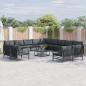Preview: ARDEBO.de - Garten-Sofa-Set 14 pcs Anthrazit Stahl
