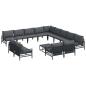 Preview: Garten-Sofa-Set 14 pcs Anthrazit Stahl