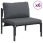 Preview: Garten-Sofa-Set 14 pcs Anthrazit Stahl