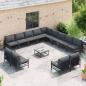 Preview: Garten-Sofa-Set 14 pcs Anthrazit Stahl