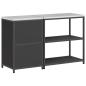 Preview: Küchenlager-Set mit Regal mit Speicher mit Tür Verstellbar 2 pcs Schwarz 150 x 50 x 92 cm