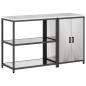 Preview: Küchenlager-Set 2 pcs Silber 150 x 50 x 92 cm Edelstahl