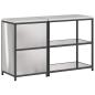 Preview: Küchenlager-Set 2 pcs Silber 150 x 50 x 92 cm Edelstahl