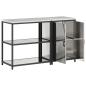 Preview: Küchenlager-Set 2 pcs Silber 150 x 50 x 92 cm Edelstahl